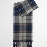 Barbour Galingale Scarf in Grey Midnight Tartan