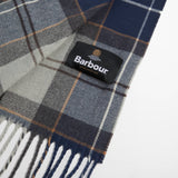 Barbour Galingale Scarf in Grey Midnight Tartan
