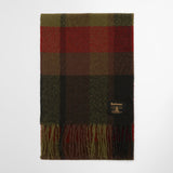 Barbour Westerdale Scarf in Olive/Fired Brick Check