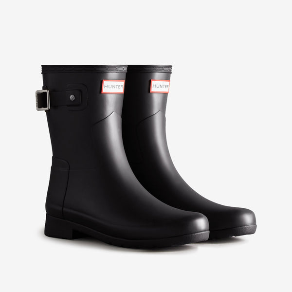 Hunter Women's Refined Slim Fit Short Wellington Boots in Black