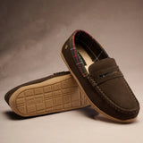 Barbour Men's Albert Slipper in Brown Suede