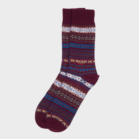 Barbour Men's Boyd Socks in Burgundy