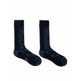 Paul Smith Men's Floral Cotton-Blend Socks in Navy