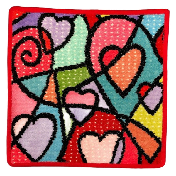 Feiler Heartbeat Washcloth - Red