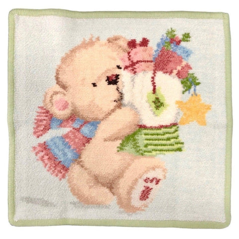 Feiler Winter Washcloth Teddybear with Gifts - Mint Green