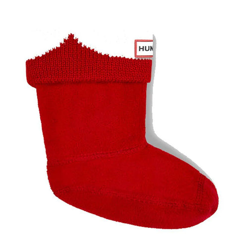 Hunter Kid's Moustache Boot Socks in Red/White