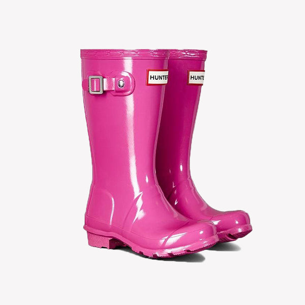 Hunter Original Kids Wellington Boot in Lipstick Gloss