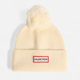 Hunter Women's Arrinay Ribbed Pom Beanie & Scarf Box Set in Antique White