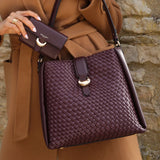 Luella Grey Flora Weave Hobo in Cherry