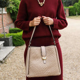 Luella Grey Flora Weave Hobo in Mushroom