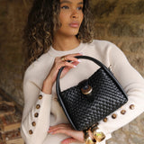 Luella Grey Maggie Weave Tote in Black