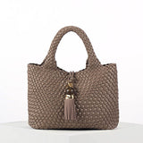 Luella Grey Suky Medium Woven Crossbody in Peat