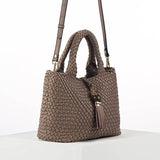 Luella Grey Suky Medium Woven Crossbody in Peat