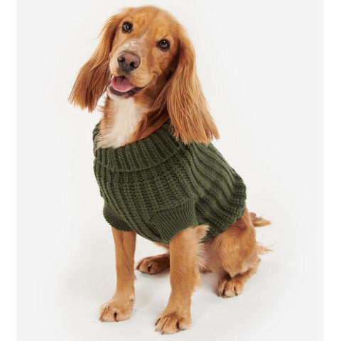 Barbour Saltburn Dog Jumper in Olive