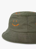 Paul Smith - Men's Hat PS Happy Bucket Hat in Military Green