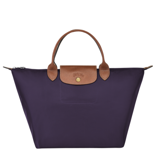 Longchamp - Le Pliage Top Handle M Bag in Bilberry
