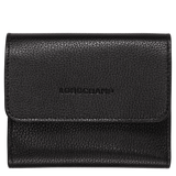 Longchamp - Le Foulonné Compact Purse/Wallet in Black