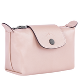 Longchamp - Le Pliage Cuir Cosmetic Pouch in Pale Pink