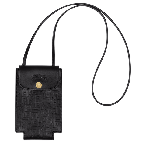 Longchamp - Le Pliage Cuir LGP Phone Case in Black