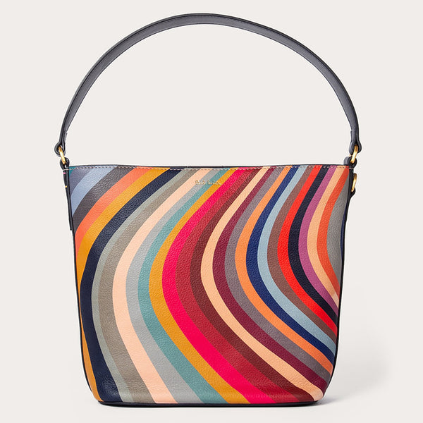 Paul Smith - Women's Swirl Print Leather Bucket Bag