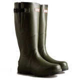 Hunter Unisex Balmoral Classic Side Adjustable Wellington Boots in Dark Olive