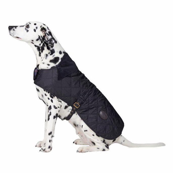 Barbour - Quilted Dog Coat in Black/Tartan
