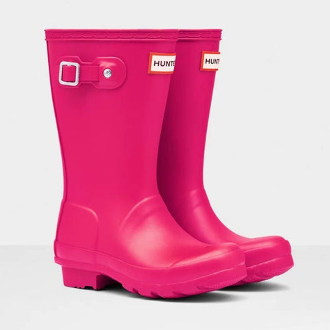 Hunter Original Little Kids Wellington Boots in Bright Pink