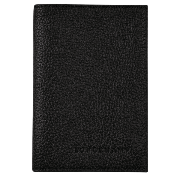 Longchamp - Le Foulonné Passport Cover in Black