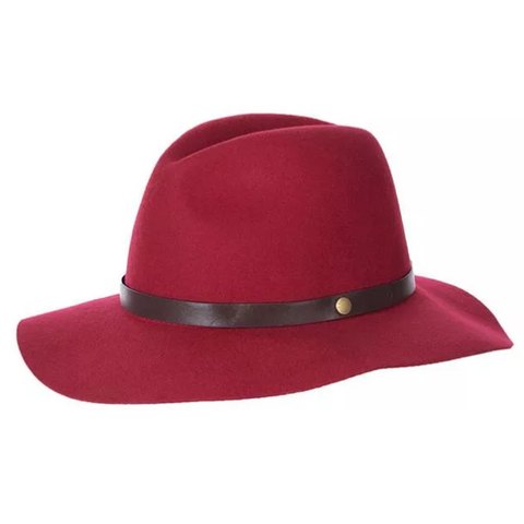 Barbour Women's Annadale Fedora Hat in Rose Red