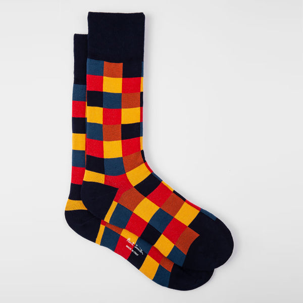 Paul Smith - Men's Multi-Colour Check Socks