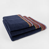 Paul Smith - Signature Stripe Towels in Navy, Set of 3