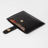 Paul Smith - Men's Credit Hard Holder With 'Signature Stripe' Pull Out in Black