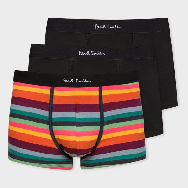Paul Smith - Men's Mixed Boxer Briefs Three Pack in Black and Multi Colour