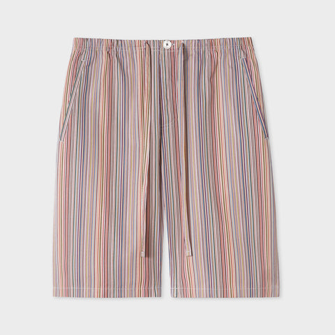 Paul Smith - Men's Signature Stripe Cotton Pyjama Shorts