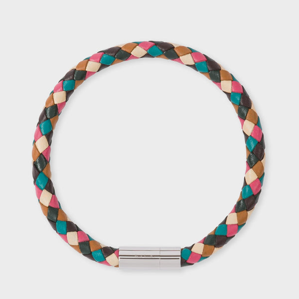 Paul Smith - Men's Bracelet Leather Plait in Multicolours