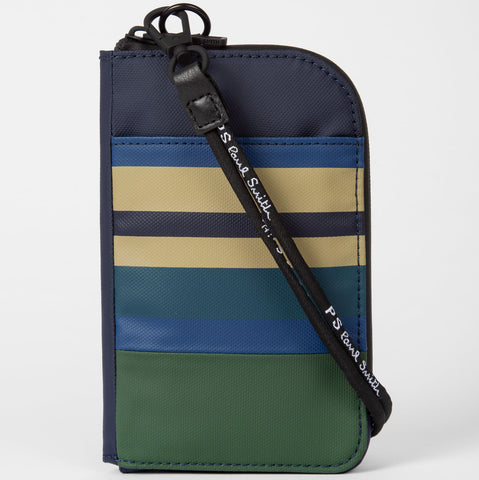 Paul Smith - Men's Coated Engineered Stripe Neck Pouch