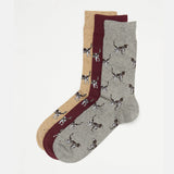 Barbour - Men's Pointer Dog Socks Gift Box in Winter Red