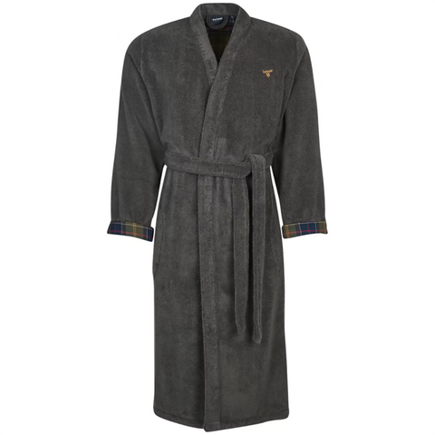 Barbour Men's Lachlan Dressing Gown in Charcoal