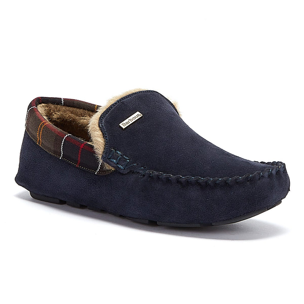 Barbour Men's Monty Slippers in Navy â Sinclairs Online