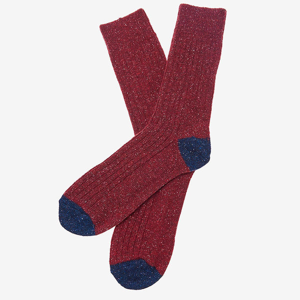 Barbour - Men's Houghton Socks in Red/Navy