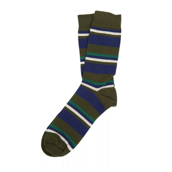 Barbour Men's Thurland Socks in Green/Navy