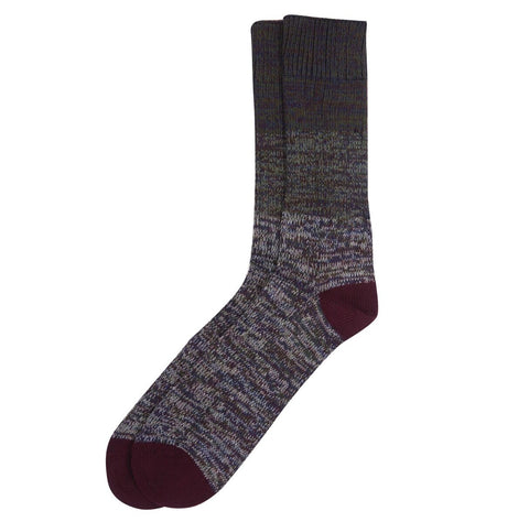 Barbour - Men's Glencoe Socks in Burgundy Twist