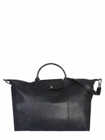 Longchamp - Le Pliage Cuir Travel Bag in Black