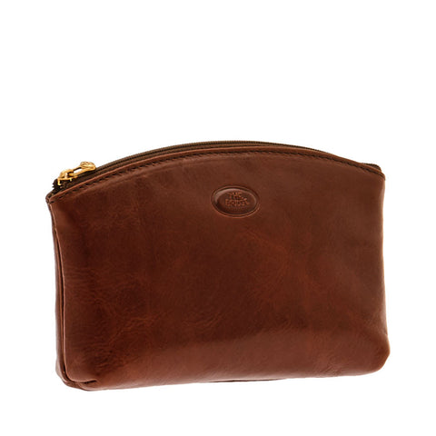 The Bridge - Story Viaggio Necessaire Leather Toiletry Bag in Brown - Cosmetic Bag - Sinclairs Online