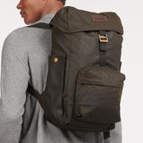 Barbour Essential Wax Backpack in Olive