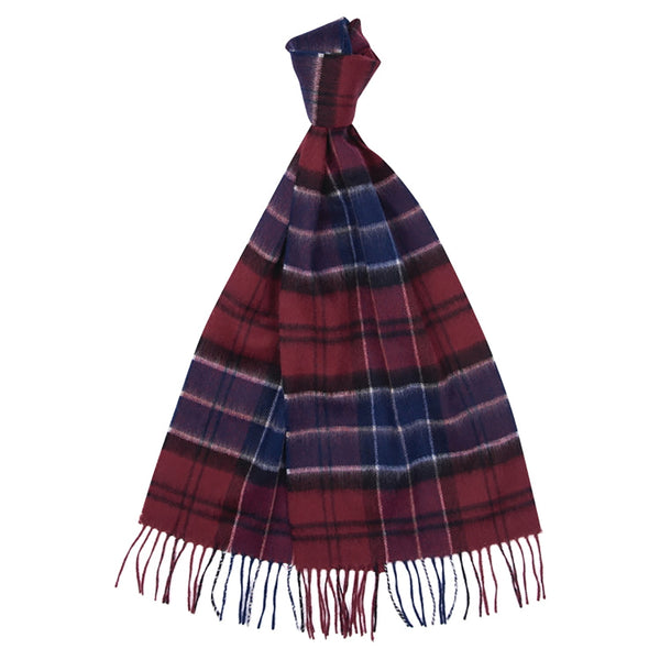 Barbour Merino Wool and Cashmere Tartan Scarf in Cordovan