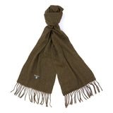 Barbour Plain Lambswool Scarf in Fossil