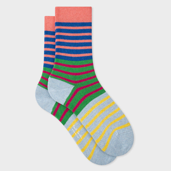 Paul Smith - Women's Multicolour Stripe Block Socks