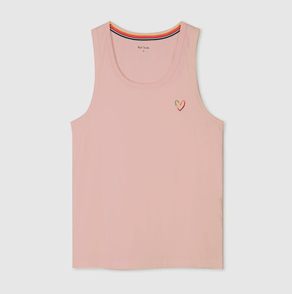Paul Smith - Women's 'Swirl Heart' Vest Top in Pink