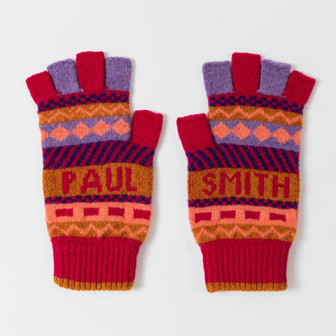 Paul Smith - Women's Fleece Fairsle Gloves in Multicolours
